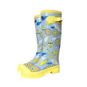 Womens Wellington boots rubber rain boots waterproof fashion high foot-friendly boots for women