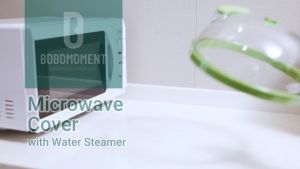 Microwave Splatter Cover with Water Steamer 200℃ Heat Resistant Splatter Guard with Rotatable Vent and Anti Scald Handle 10.2 Inch Microwave Plate Cover with Reservoir for Home Office Kitchen