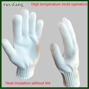 ruyifang ถุงมือ200องศาทนอุณหภูมิสูงถุงมือฉนวนกันความร้อนในเตาอบถุงมือแม่พิมพ์