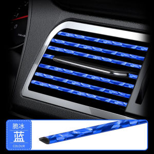 Kisi-kisi List Ventilasi AC Mobil Trim Strip 10Pcs Trim Mobil Bentuk U 10 Pcs Universal Car Styling Bahan Soft PVC HHG
