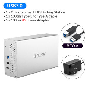 ORICO3.5 2 Bay USB3.0 to SATA3.0 HDD Case Aluminum HDD Docking Station HDD Case