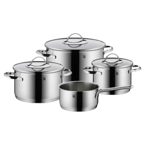 Bộ nồi WMF Aparto 4 món nội địa Đức thép không gỉ Cromargan® vung kính đa năng hàng chính hãng