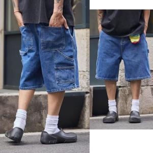 Trendy Mens Denim Shorts Plus Size Short Jorts with 6 Pockets Summer Short Jeans for Men Denim Short Cargo Pants High Quality