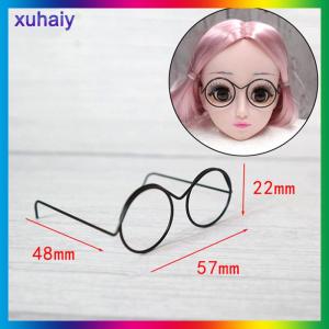 xuhaiy 1/2/5/10 chiếc kính búp bê Retro không thấu kính gọng tròn thời trang cho búp bê