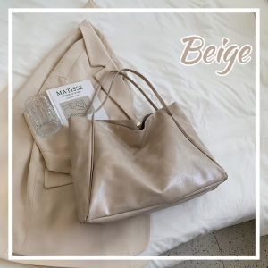 Tote Bag for Women PU Leather Large Capacity Shoulder Bag Fashionable Commuter Handbag Waterproof Compartment