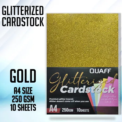 QUAFF 250GSM Glitterized Cardstock (10sheets/pack）