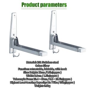 Rak Microwave Oven Dinding Serbaguna Stainless Steel  Rak Dapur Dengan Kait Rak Dapur Microwave Dan Oven