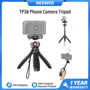 NEEWER TP38 Phone Camera Tripod Chân máy ảnh điện thoại Chân đế kim loại gậy tự sướng có thể kéo dài 15" kèm giá đỡ điện thoại