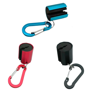 Wearable Fishing Rod Holder Aluminum Alloy Fishing Rod Clip with Keychains Fly Fishing Tackle Accessory Fishing Rod Tool