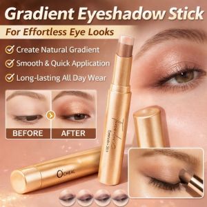 Matte Shimmer Eyeshadow Stick Long Lasting Waterproof Three Color Gradient Fine Shimmer Easy Apply Makeup Cosmetic