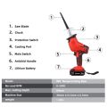 Reciprocating Saw Cordless Gergaji Kayu Recipro Gergaji Potong dengan Battery / Mesin Reciprocating Saw Cordless Chainsaw Mesin Gergaji Besi Kayu Portable Gergaji Rantai Portable Handheld Saw with Rechargeable Battery for Wood Cutting. 