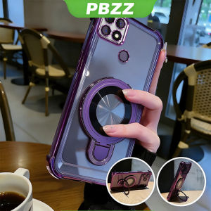 Ốp lưng PBZZ cho điện thoại Oppo A15 A15s A35 chất liệu silicon mềm chống sốc thiết kế mới kiểu dáng đẹp có túi khí trong suốt màu hồng dễ thương kèm giá đỡ phù hợp cho các bạn nữ mã sản phẩm SJUZJ02.