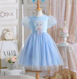 Girls Dress New Frozen Dress Princess Skirt Children Cotton Sequins Dress Kids Girl Fashion Clothing