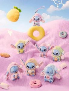 JML积木乐 ReadyStocks MINISO Disney Stitch Eat Something Before Sleep Blind Box 迪士尼 史迪奇再困也要吃一口 盲盒 史迪仔 挂件 毛绒 玩偶
