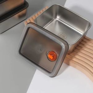 316 Stainless Steel Dining Box With Lid Sealed Box Outdoor Household Refrigerator Vegetable Storage Box