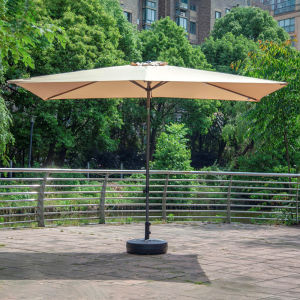 ร่มทรงตรงสี่เหลี่ยม ร่มกันแดดกลางแจ้ง สีกากี ไม่มีฐาน ร่มพักผ่อน ร่มกลาง ร่มสนาม ร่มกันแดด ร่มชายหาด ร่มกันแดด