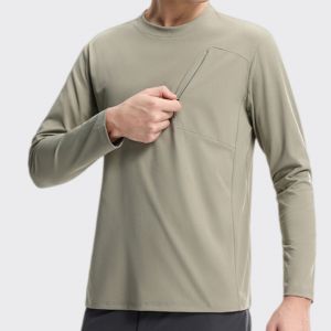 Mens Fitness Long Sleeve T-Shirt Men New Solid Color Quick Dry Breathable Sportswear Running Bodybuilding Top Outdoor Recreation2026