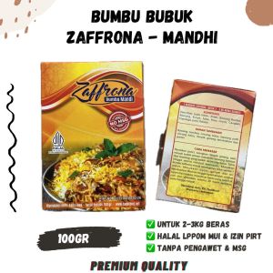 BUMBU ZAFFRONA MANDHI 100gram Instant Bubuk Kering Praktis Nasi Mandi Mandy zafron zaffron non msg