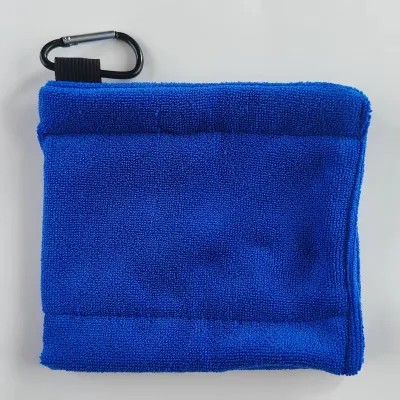 Pgm Vuông Sợi Nhỏ bóng gôn khăn lau Với móc nối leo núi thấm nước Cleaner Câu Lạc Bộ Cho Đầu giẻ lau vải Sạch Mj002