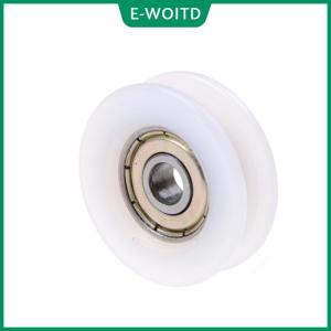 【E-WOITD】 New 6*30*10mm U Groove Metal Shield Nylon Pulley Wheels Roller Ball Bearings