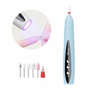 BEAUTYLADIES Cordless Nail Drill Machine 2-In-1 6 Grinding Head UV Nail Polish Remover Nail Polisher Tools 5 Speed Electric Nail Drill Household