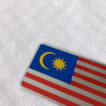 BuyV Malaysian Flag Sticker Aluminum Decal Self-adhesive Malaysia Flag Emblems Universal For Car Motorcycle Perodua Proton SYM. 