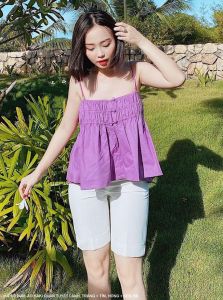 MYDU SHOP | MS 2460 – Bộ 2 Dây Cotton Mát Mẻ Dún Ngực & Quần Lửng