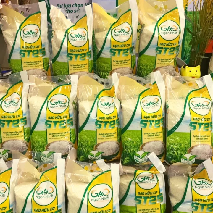 Gạo ST25 túi 5kg - Hàng chuẩn, hạt dài thơm dẻo