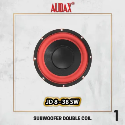 WAJIB PUNYA AUDAX - SPEAKER PASIF 8 JD 8 - 38 SW SUB WOOFER DOUBLE VOICE COIL READY STOK SIAP KIRIM