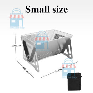 【SG Stock】Stainless Steel Mini Grill BBQ Things Charcoal Stove Outdoor Camping Portable Dismountable Stove Picnic Oven