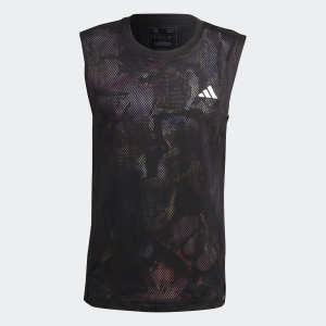 Adidas เสื้อเทนนิสแขนกุดผู้ชาย Melbourne Tennis Sleeveless Tee | Black ( HT7216 )