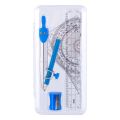 Deli EH600 Drafting Set 4 PCS Ruler Set, Compass with Pencil and Sharpener EH600. 
