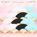 50 Packs White Paper Fans Paper Hand Fan Bamboo Folding Fan Handheld Fan Paper Folded Fan Paper Fan for Wedding Party and Home Decoration. 