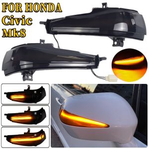 2Pcs Dynamic LED Turn Signal Light Side Rearview Mirror Indicator Blinker Repeater Sequential Lamp For Honda Civic FD Sedan FD1 FD2 FD3 2006-2011