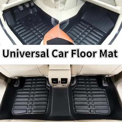 5Pcs/Set Universal Car Auto Floor Mats Floor Liner Pu Leather Carpet Semi Deep Dish Matting Car Floor Matting
