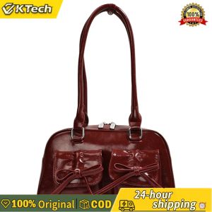 【Free Shipping】 Stylish Women Crossbody Bag with Bow PU Leather for Casual Daily Use and Office Commuting