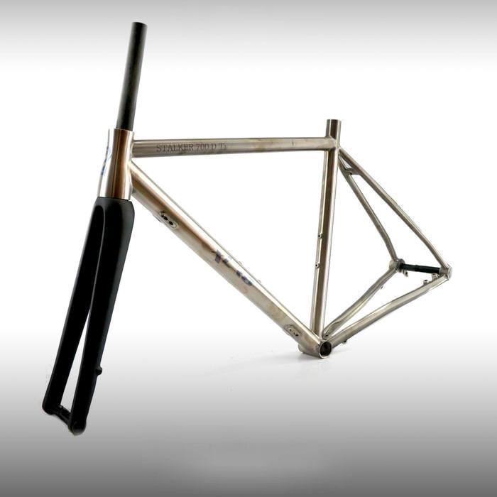 FRAME XLR8 STALKER 700X47 TITANIUM DISC FORK CARBON KODE
