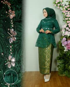 kebaya terbaru kinara kupu-kupu/rok songket/kebaya brukat/setelan dan atasan/kebaya wisuda/kebaya muslim