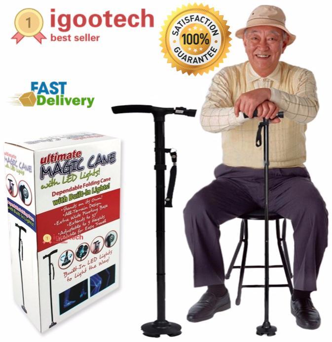 igootech MAGIC CANE with LED Light ไม้เท้าช่วยพยุงเดินสำหรับผู้สูงอายุ