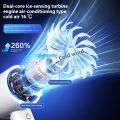 N68 Portable Turbo Mini Handheld Fan USB Rechargeable 100 Level Adjustable Speed ​​Long Battery Life LED Digital Display. 