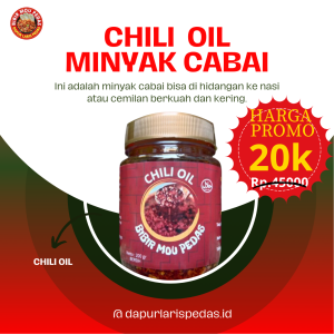 CHILI OIL 200gram | minyak cabe extra pedas | chili oil fres segar pedas