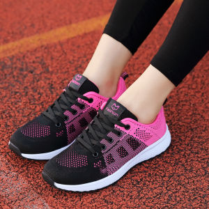 Sports Shoes for Women Running Sneakers Korean Black Students Lightweight Jogging Shoes Mesh Breathable Rubber Shoes
