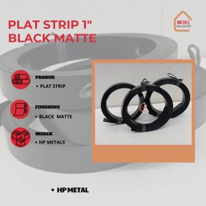 PLAT STRIP BLACK MATTE // HITAM DOFF PANJANG 6 METER // HOKI ALUMINIUM