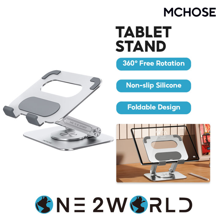 MCHOSE TS518 360° Rotation Tablet Stand: Durable Aluminum, Screen ...