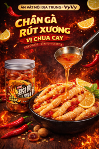 Chân Gà Rút Xương Ngâm Chanh 500g Chua Cay Sạch Xương Ăn Liền Thơm Ngon Chất Lượng