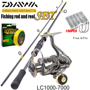 DAIWA Full Set 1.65-2.7m Carbon Fiber Fishing rod and Fishing lure Fishing Reel Fishing Hook Fishing Set Accessories