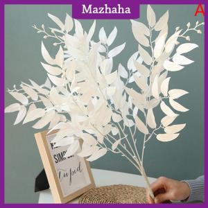 Mazhaha artificial leaves bouquet willow wedding backdrop faux foliage home decor