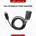 LPO DP Display Port to VGA Cable Adapter 1.5 meters Compatible with Computer Connectors DP Male to VGA Male. 