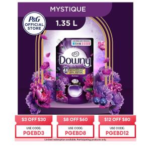 Downy Mystique Concentrate Fabric Softener Refill 1.35L
