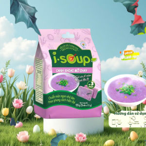 SX tháng 8/2025- Thùng 20/15 Túi Canh Khoai Mỡ Chay ISOUP sấy thăng hoa
